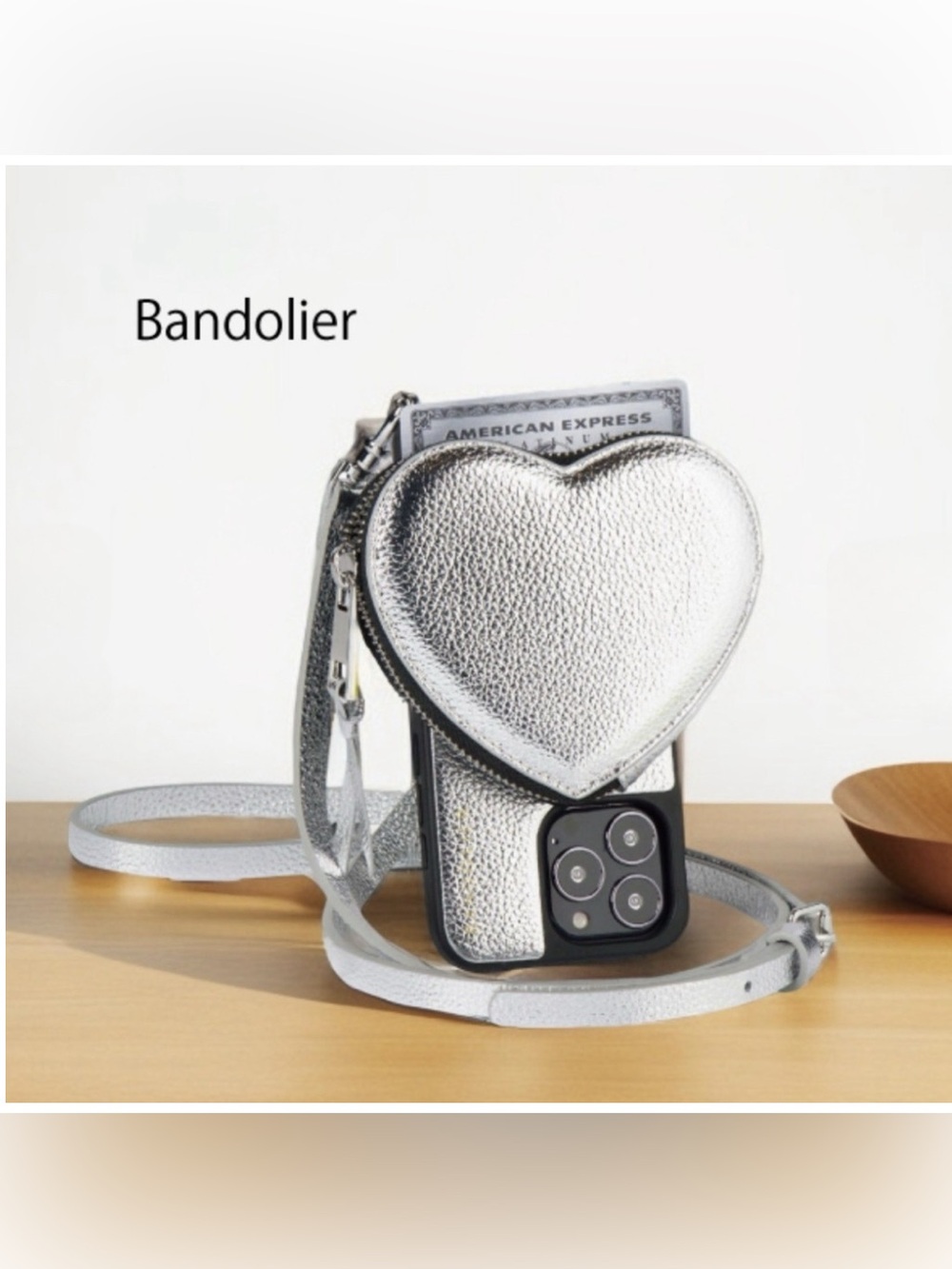 BANDOLIER Willa Heart Phone Case Silver